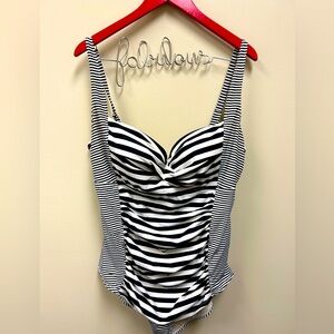 Torrid Striped One Piece Swimsuit Sz 2